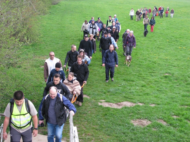 randonnée sportive avec joëlettes, Hotton, 2012